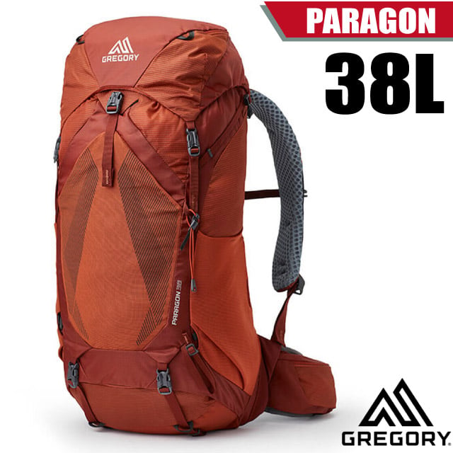 【GREGORY】PARAGON 38L 多功能健行登山背包.透氣背網背包.休閒背包/ 143363-6397 亞鐵橘✿30E010